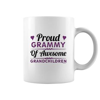 Proud Grammy Of Awesome Grandchildren Coffee Mug | Mazezy