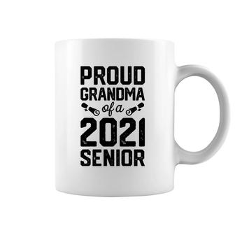 Proud Grandma Of A 2021 Senior Graduate Graduation Vintage Coffee Mug | Mazezy