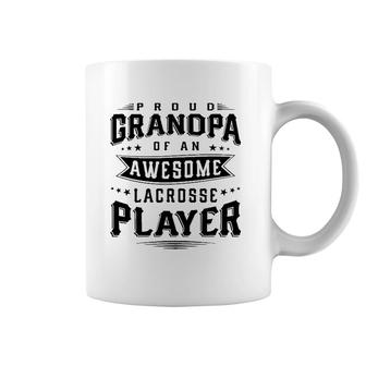Proud Grandpa Of An Awesome Lacrosse Player Men Coffee Mug | Mazezy