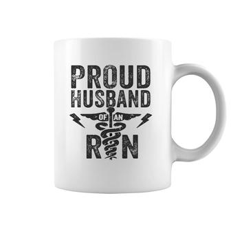 Proud Husband Of An Rn Nurse Frontline Healthcare Hero Coffee Mug | Mazezy