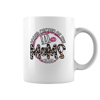 Proud Member Of The Bad Moms Club Mom Life Mama Leopard Pink Coffee Mug | Mazezy