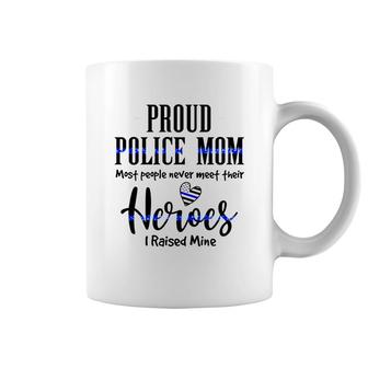 Proud Police Mom White Coffee Mug | Mazezy