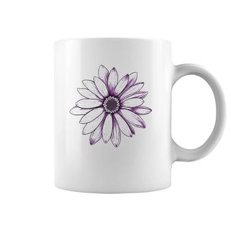 Purple Daisy Flower Lovers Gift Coffee Mug | Mazezy