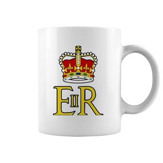 Queen Elizabeth Ii Royal Coat Of Arms Emblem Monarch Crown Coffee Mug | Mazezy