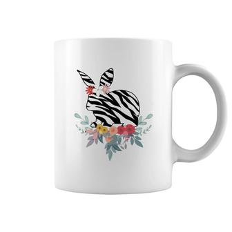Rabbit And Flower Image Coffee Mug | Mazezy