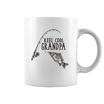Reel Cool Grandpa Cute Happy Father's Day Fishing Coffee Mug | Mazezy
