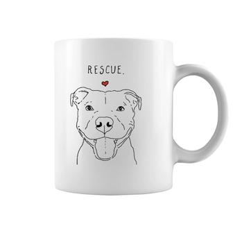 Rescue Love Smiling Pit Bull Pittie Pitbull Mom Dog Lover Coffee Mug | Mazezy