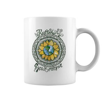 Respect Your Mother Earth Day Mandala Coffee Mug | Mazezy