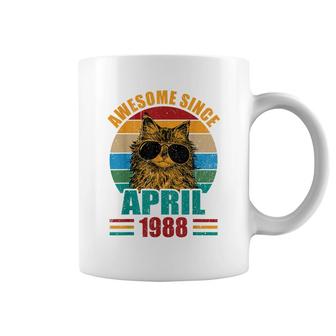 Retro Awesome Since April 1988 34Th Birthday 34 Years Old Coffee Mug - Seseable