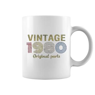 Retro Birthday Vintage 1980 Original Parts Coffee Mug - Thegiftio UK