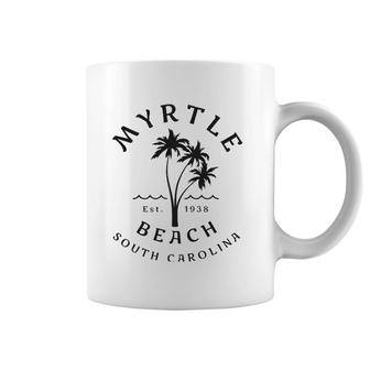 Retro Cool Original Myrtle Beach Sc Palm Tree Novelty Art Coffee Mug | Mazezy