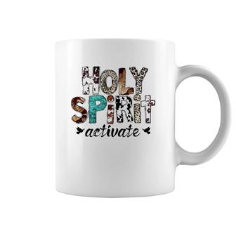 Retro Leopard Holy Spirit Activate Cowboy Rodeo Western Girl Coffee Mug | Mazezy