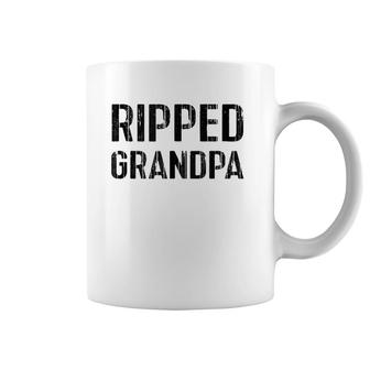 Ripped Grandpa Gift Father's Day 1 Best Grandpa Ever Coffee Mug | Mazezy