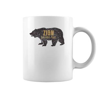 Road Trip Mount Zion National Park Bear Graphic Retro Coffee Mug | Mazezy