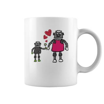 Robot Mom Mother And Son Love Mother's Day Coffee Mug | Mazezy