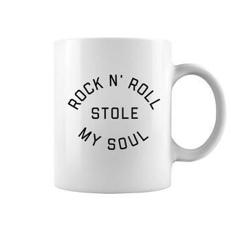 Rock N Roll Stole My Soul Coffee Mug | Mazezy