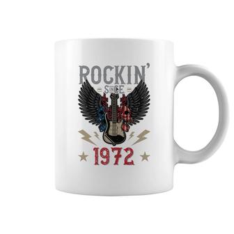 Rockin Since 1972 T Rock N Roll Lovers 50Th Birthday Premium Coffee Mug - Seseable