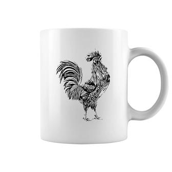 Rooster Chicken Motif Farmer Colorful Farm Animals Chickens Coffee Mug | Mazezy