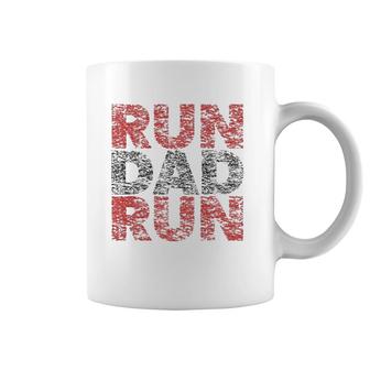 Run Dad Run Marathon Support Team Triathlon Dad Coffee Mug | Mazezy