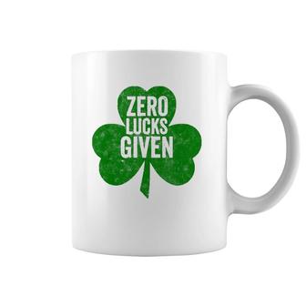 Saint Patrick's Day Funny Gift Zero Lucks Given Tank Top Coffee Mug | Mazezy