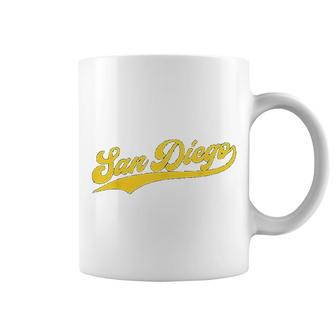 San Diego Baseball Script Gift Coffee Mug | Mazezy
