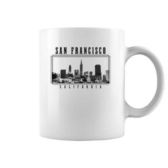 San Francisco Vintage Skyline California San Francisco Coffee Mug | Mazezy