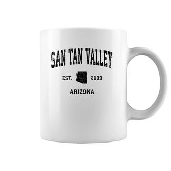 San Tan Valley Arizona Az Vintage Sports Design Black Print Coffee Mug | Mazezy