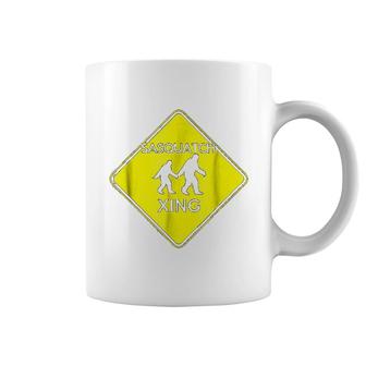 Sasquatch Crossing Sign Funny Bigfoot Crossing Coffee Mug - Thegiftio UK