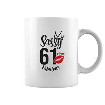 Sassy 61 Classy Fabulous Funny 61Th Birthday Gift Coffee Mug - Seseable