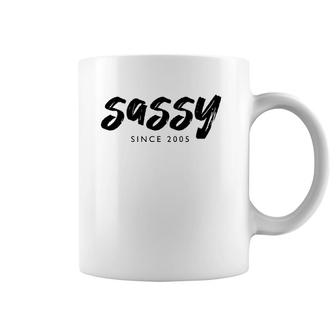 Sassy Since 2005 17 Years Old Born In 2005 17Th Birthday Coffee Mug | Mazezy