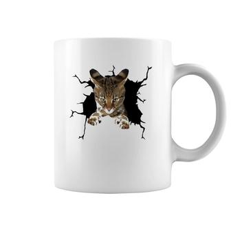 Savannah Cat Torn Cloth Kitten Coffee Mug | Mazezy