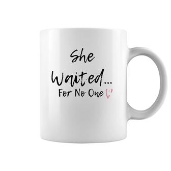 She Waited For No One V-Neck Coffee Mug | Mazezy