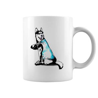Siberian Husky Tattoos I Love Mom Sitting Gift Mother's Day Coffee Mug | Mazezy CA