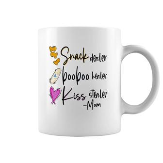 Snack Dealer Boo Boo Healer Kiss Stealer Mom Coffee Mug | Mazezy