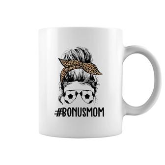 Soccer Bonus Mom Messy Bun Stepmom Life Mothers Day Gift Coffee Mug | Mazezy