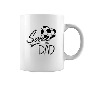 Soccer Dad Ball Heart Father's Day Coffee Mug | Mazezy