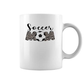 Soccer Mom Leopard Funny Soccer Mama Mother's Day Coffee Mug | Mazezy