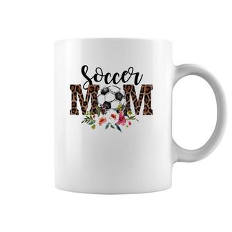 Soccer Mom Leopard Funny Sports Lover Women Mother's Day Coffee Mug | Mazezy