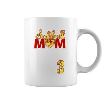 Softball Mom Mother's Day 3 Fastpitch Jersey Number 3 Ver2 Coffee Mug | Mazezy