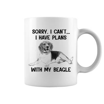 Sorry I Cant I Have Plans With My Beagle Coffee Mug | Mazezy