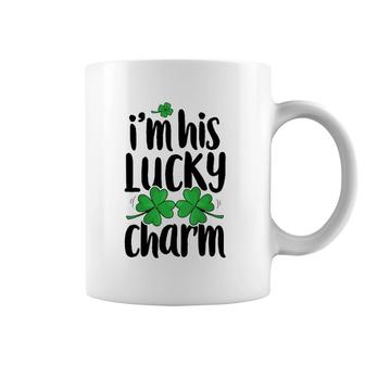St Patrick's Day Couples I'm His Lucky Charm Matching Gifts Coffee Mug | Mazezy