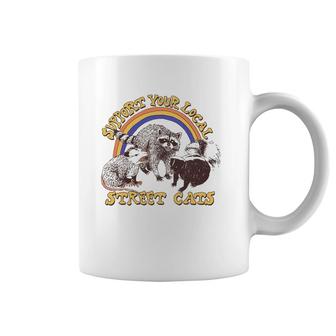 Street Cats Support Your Locals Coffee Mug | Mazezy