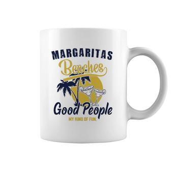 Summer Fun Vacation Margaritas Beaches & Good People Graphic Coffee Mug | Mazezy
