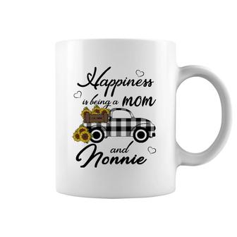 Sunflower Grandma Happiness Is Being A Mom And Nonnie Coffee Mug | Mazezy