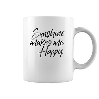 Sunshine Makes Me Happy Coffee Mug | Mazezy