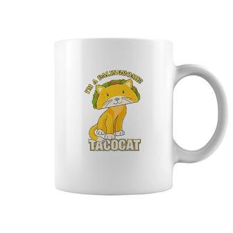 Tacocat Palindrome Taco Cat Coffee Mug | Mazezy