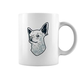 Tattooed Chihuahua For Tattooed Rockers Punk Rock Dog Coffee Mug | Mazezy