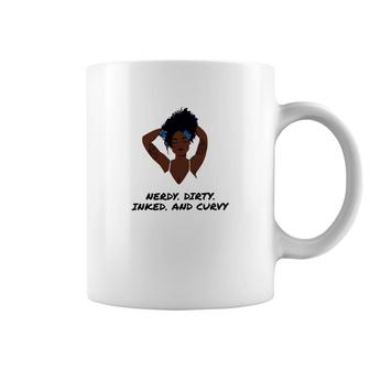 Tattoos Nerdy Dirty Inked And Curvy Coffee Mug | Mazezy AU