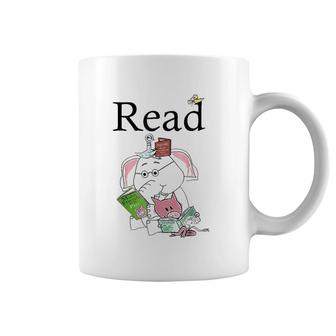 Teacher Library Read Book Club Piggie Elephant Pigeons Coffee Mug | Mazezy