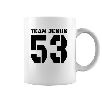 Team Jesus Athletic Jersey Soccer Fans Coffee Mug | Mazezy